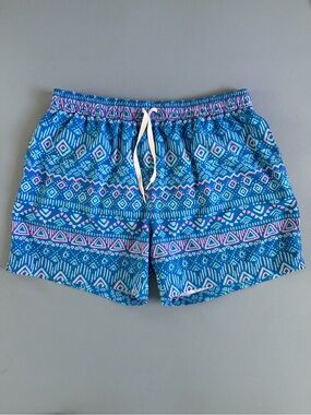Chubbies The Retronators Stretch 5.5” Blue Aztec Swim Trunks